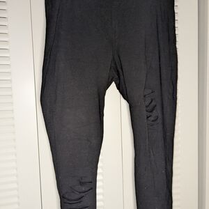 Torrid Black Distressed Leggings